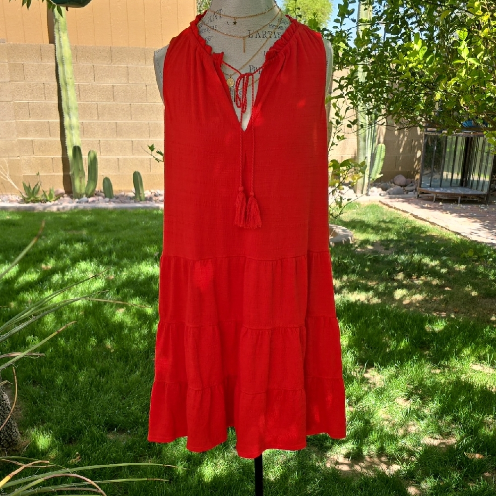 Max Studio Vibrant Red Dress